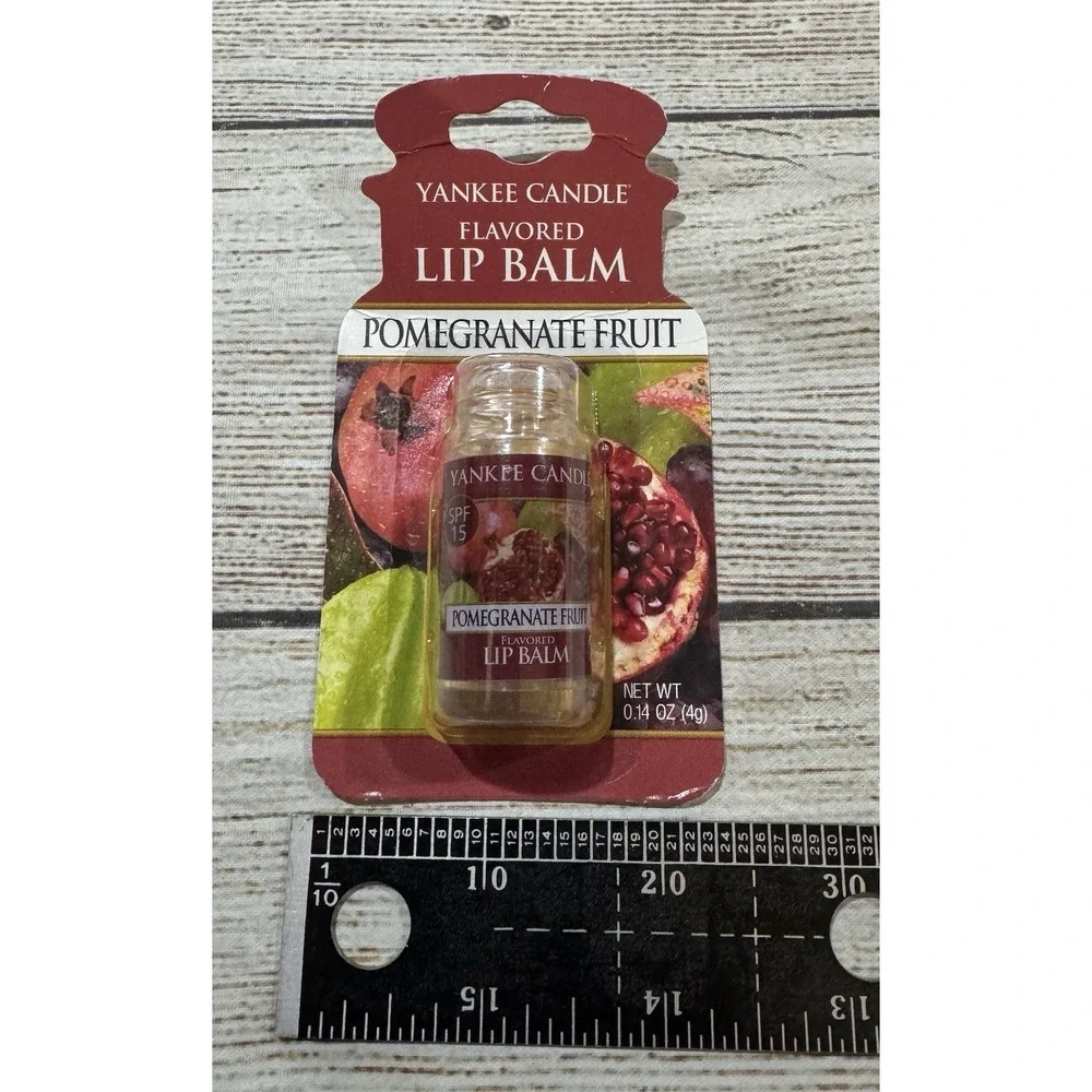 HTF Yankee Candle Lip Balm Pomegranate Fruit New Sealed Discontinued .14 oz Mini